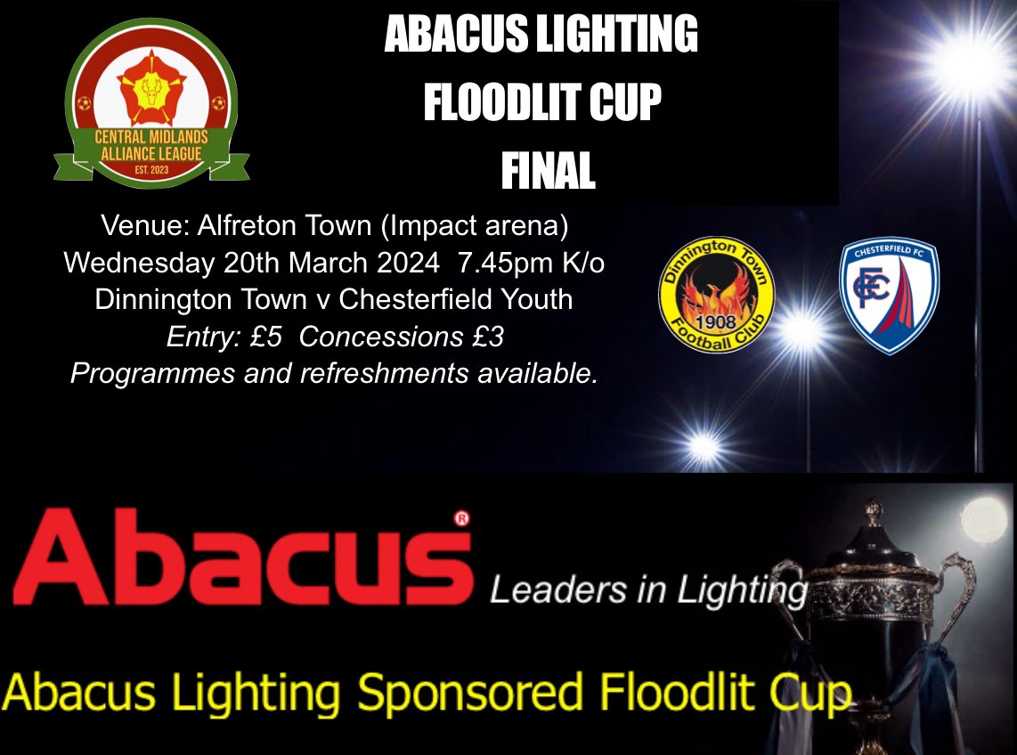 Floodlit Cup Final details! All welcome!
