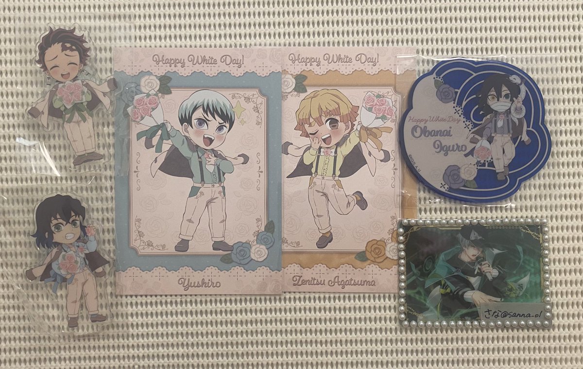 【交換/譲渡】鬼滅の刃 ufotable cafe ホワイトデー WD アクリルスタンド アクスタ ポストカード ポスカ アクリルコースター

譲：炭治郎、善逸、伊之助、愈史郎、伊黒

求：実弥(抱き合わせも検討します)

お気軽にお声掛けください◎