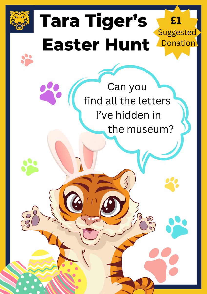 Looking for something to do this #Easter Holiday? Why not join us @PWRR_Museum @EHdovercastle for Tara Tiger's Easter Hunt. @kidsinmuseums @VisitDover