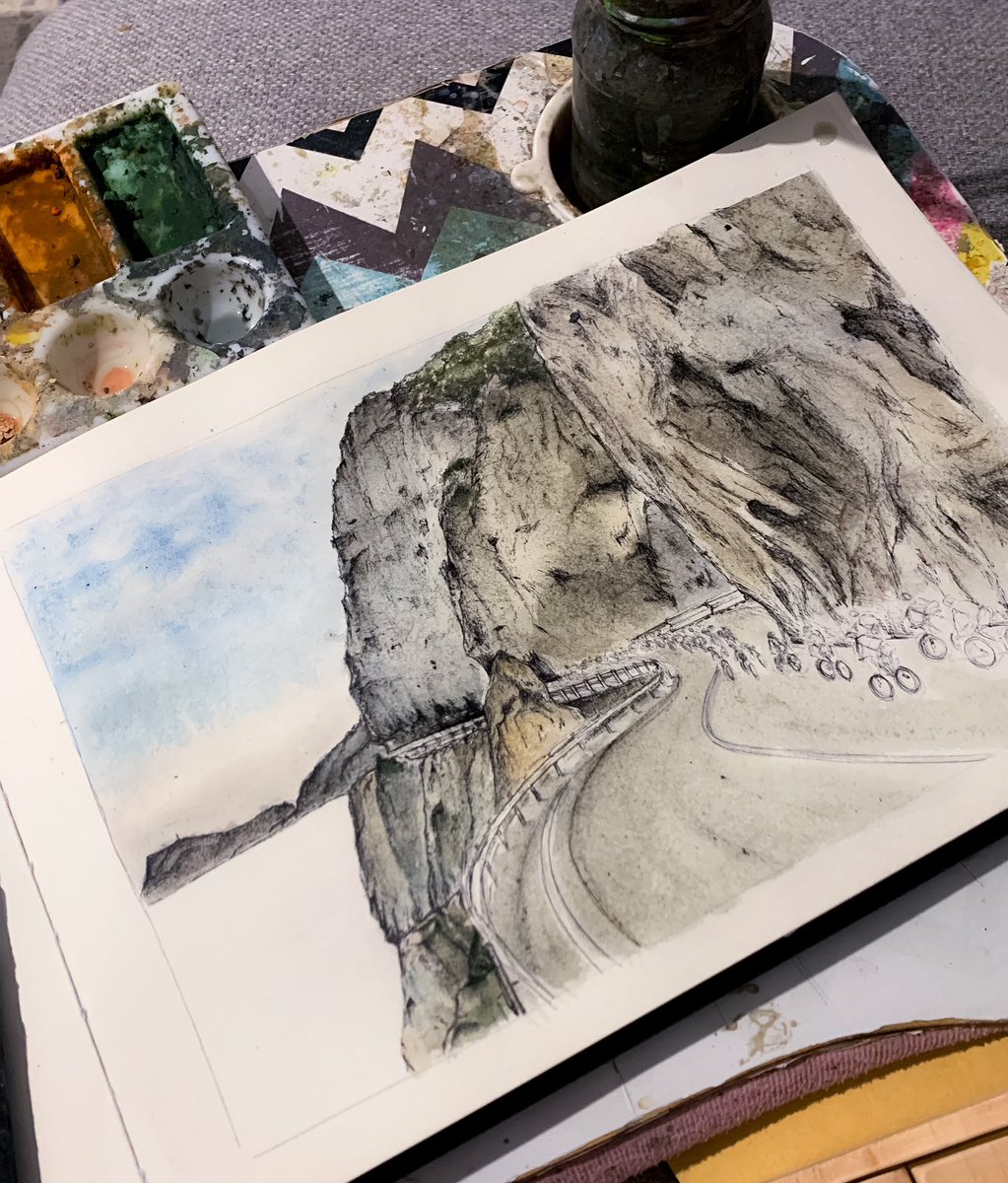 RacingStitches's tweet image. 90km 

It’s currently 12:40am 😴😴

 #MilanoSanremo
#sketchbookmonument 
#couchpeleton