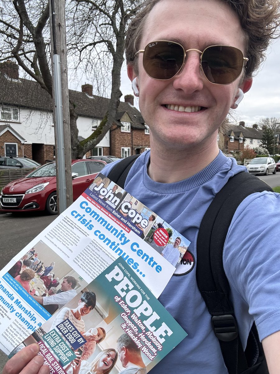 Good day out campaigning for my friend @john_cope the candidate for #Esher and #Walton #VoteConservative