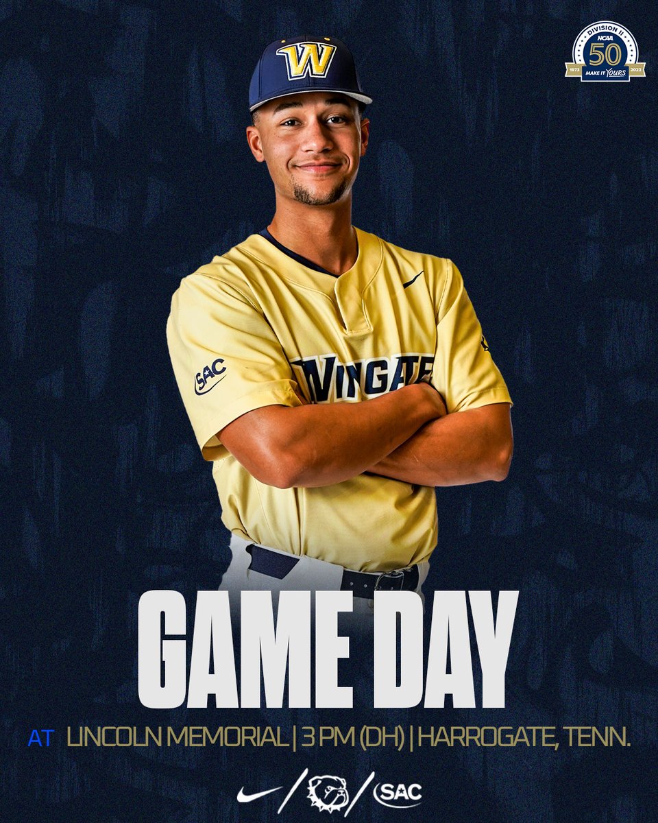 GAMEDAY for @WingateBaseball ⚾️ !! 🆚 @LMURailsplitter 📍 Harrogate, TN ⏰ 3 PM (Doubleheader) 📽️ flosports.link/3LOQtbt 📊 shorturl.at/wENQY 📰 shorturl.at/bfmnw #OneDog | #WUBSB