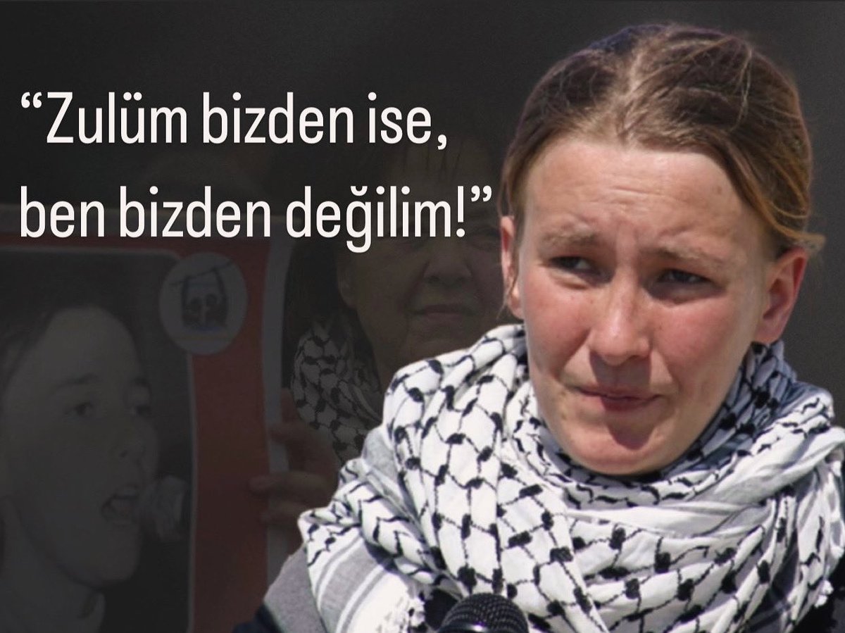 "Zulüm bizden ise, ben bizden değilim!" 

Filistinli mazlumların hakkını savunurken canından olan #ABD’li aktivist #RachelCorrie 21 yıl önce bugün #İsrail buldozeri ile katledildi. 

Kendisini saygı ve minnetle anıyorum.