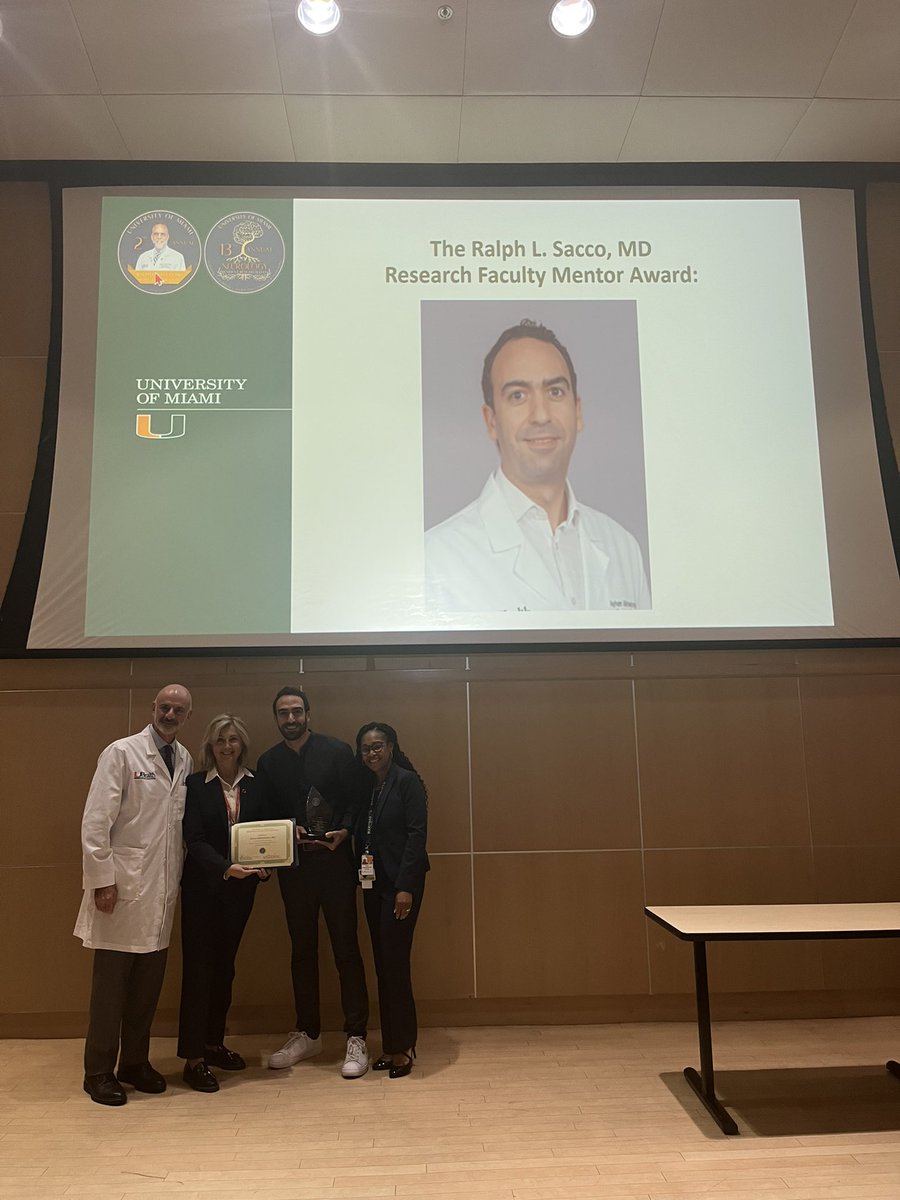 Announcing the 2024 University of Miami Ralph Sacco Faculty Mentorship Award @AAlkhachroum @OrlyA #Sacco