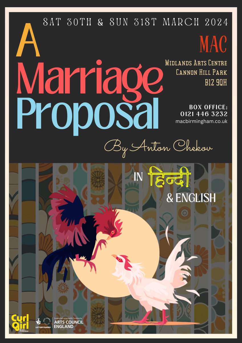 Have you booked your tickets yet? Come and experience 1960’sEngland and Punjab through the eyes of Chekhov! Tickets on sale now! macbirmingham.co.uk/events/a-marri… #southasiantheatre #chekhovplays #whatsonbrum #theatre #community #southasianrepresentation #Birmingham #thestage #desi