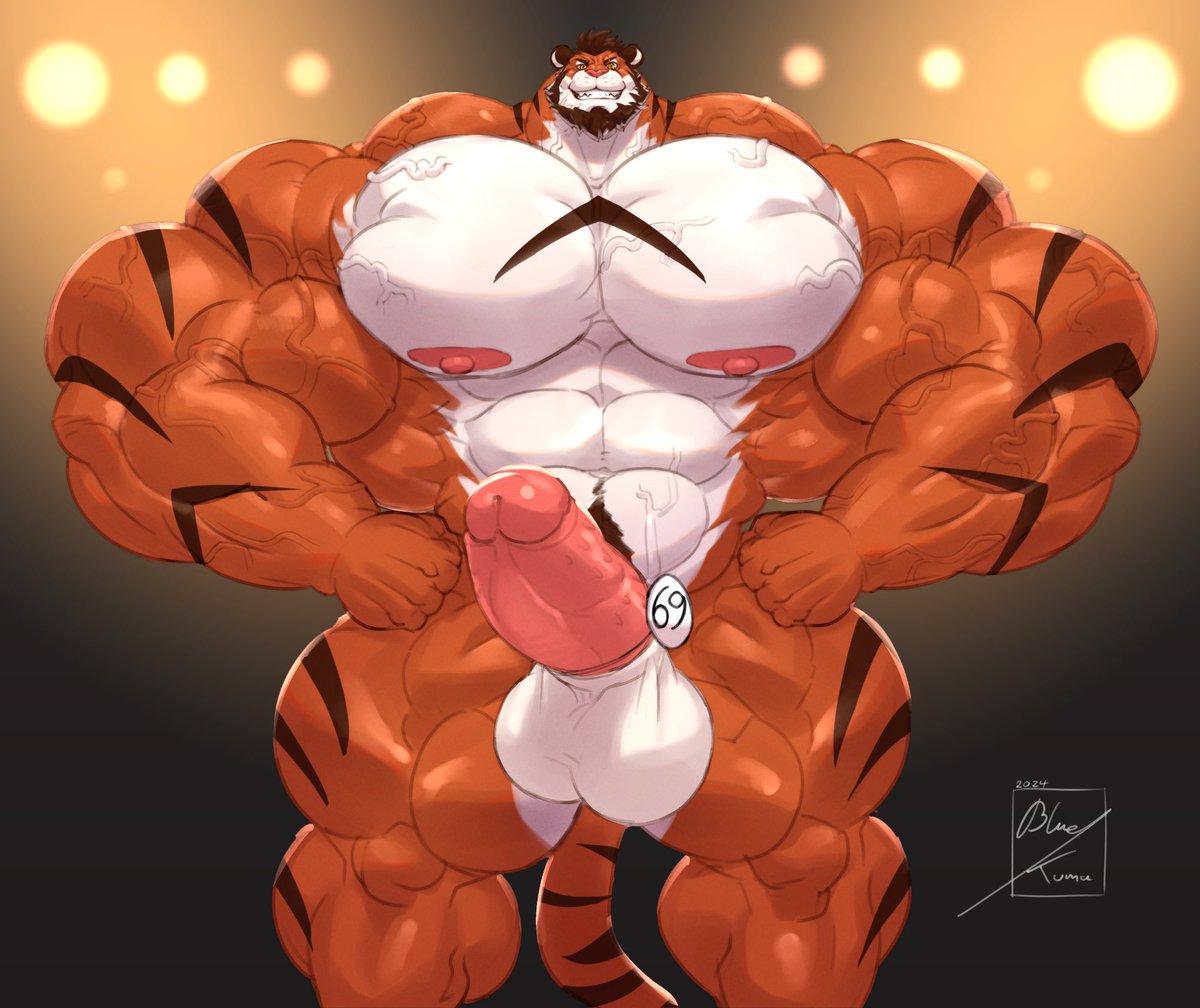 A big and proud win of Huloo! He wants to declare that no one could match his every single part.💪🐯🏅 🎨@bluekumabox