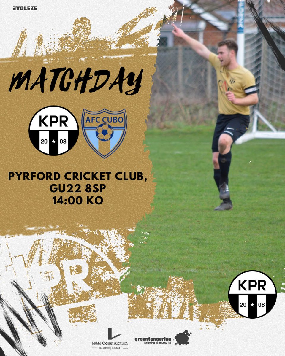 Another Saturday means another Matchday⚽️ all eyes focus on the first team today with a cup quarter final fixture vs @AFCCubo at the fortress Pyrford. Good luck lads 

❌NO GAME for the Ressies today. 

#WeAreKPR #surreyfootball