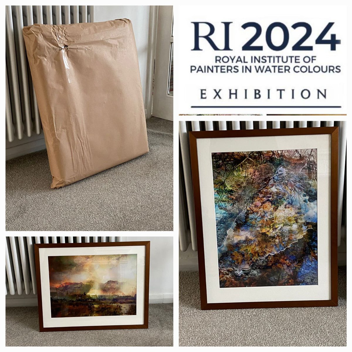 It’s delivery day to @mallgalleries for the 212th @RIwatercolours exhibition which is online now and opens to the public on March 28th, thank you to the selection committee and to @TransportJd for their help #art #exhibition #london #watercolours #pastels