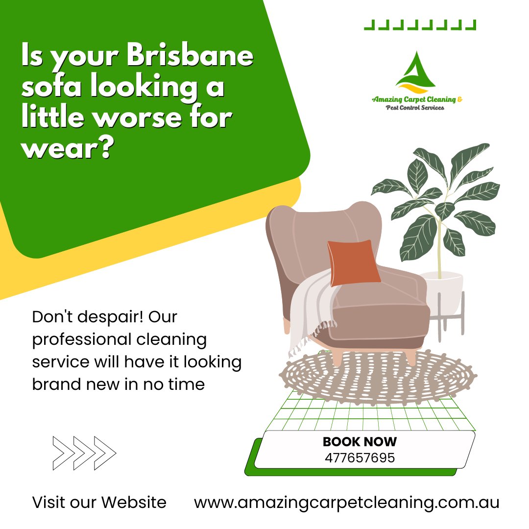 Is your Brisbane sofa looking a little worse for wear? Don't despair! Our professional cleaning service will have it looking brand new in no time

Call 477657695

#Brisbanecleaning #Upholsterycleaning #Brisbane #Cleanhome #Furniturecare #Extendfurniturelife #Brisbaneservices