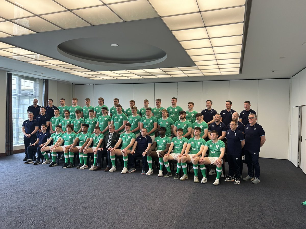 Very proud of this fantastic group of people. Well done to ⁦@PwCIreland⁩ sponsored ⁦@IrishRugby⁩ U20 squad led by @richiemurphy100 who did us proud in a great campaign #futureisgreen