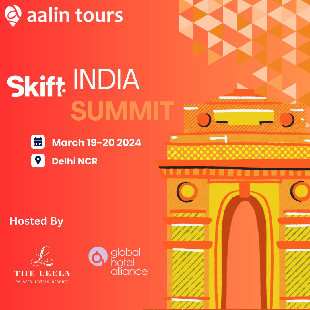 AalinTours's tweet photo. Join us at the Skift India Summit on March 19-20 in Delhi NCR, where industry leaders converge to explore the future of travel, hospitality, and tourism in India and beyond. #SkiftIndiaSummit #TravelInnovation
#skiftlive #indiasummit #skiftindiasummit2024 https://t.co/qUtdVykifb