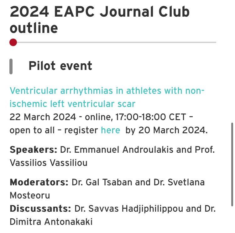 1/3 So many exciting things happening to enhance knowledge in cardiac prevention! Grateful to all the colleagues involved to make them happen!!! 1) EAPC first Journal Club March 22, 5-6 CET FREE TO ALL! Register by March 20th though!! escardio.org/The-ESC/ESC-Yo… @escardio
