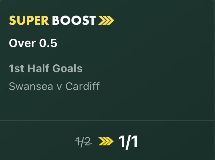WhiteLineWagers's tweet photo. Good morning!!!

Will be putting out a few Accas and some Bet Builders for today.

But for now I’m on this super boost, should be a very good game and see goals flying!!!

Good luck!! https://t.co/S0o6ReEWy1
