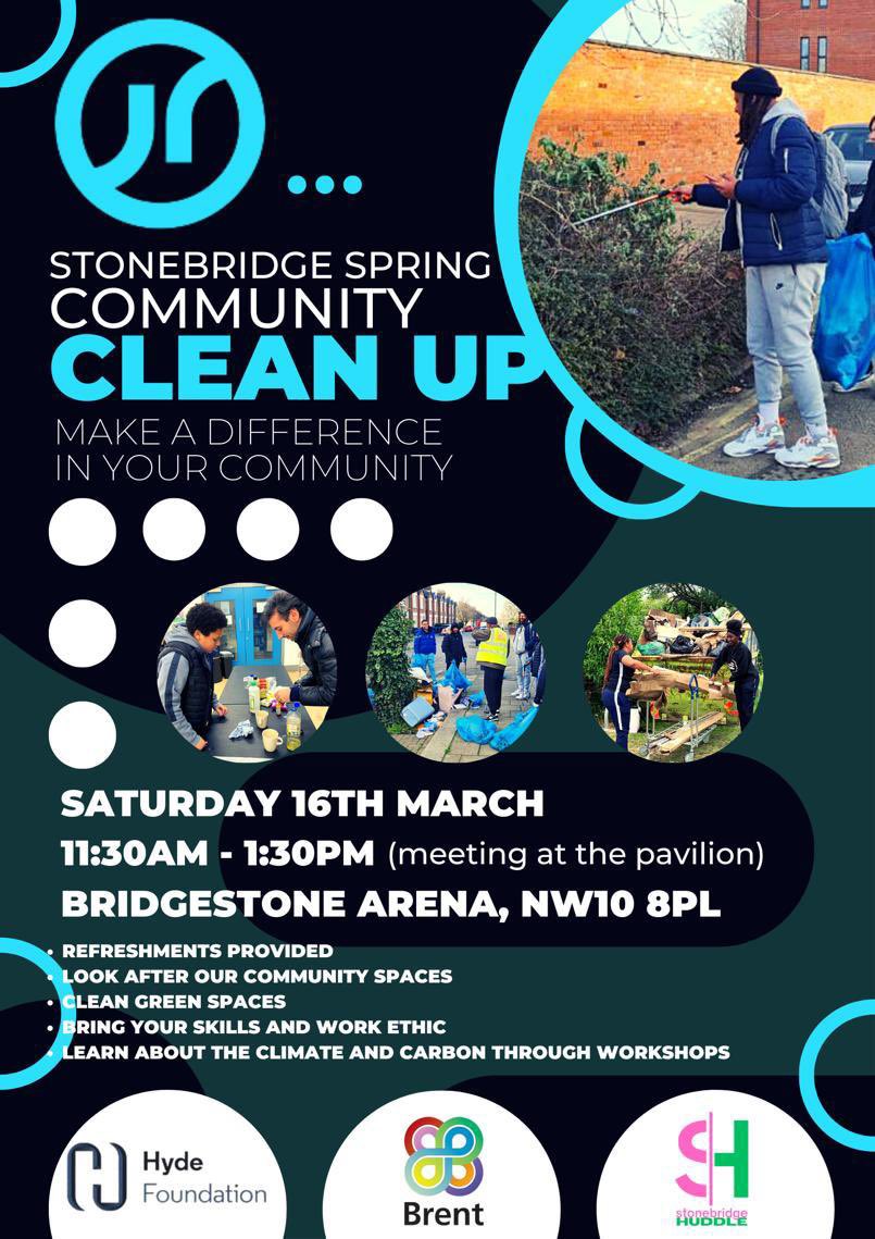 Come and join us as we carry out a community clean up! An opportunity to make a difference. Refreshments will be provided. Check out the flyer for more info. #community #cleanup #brent