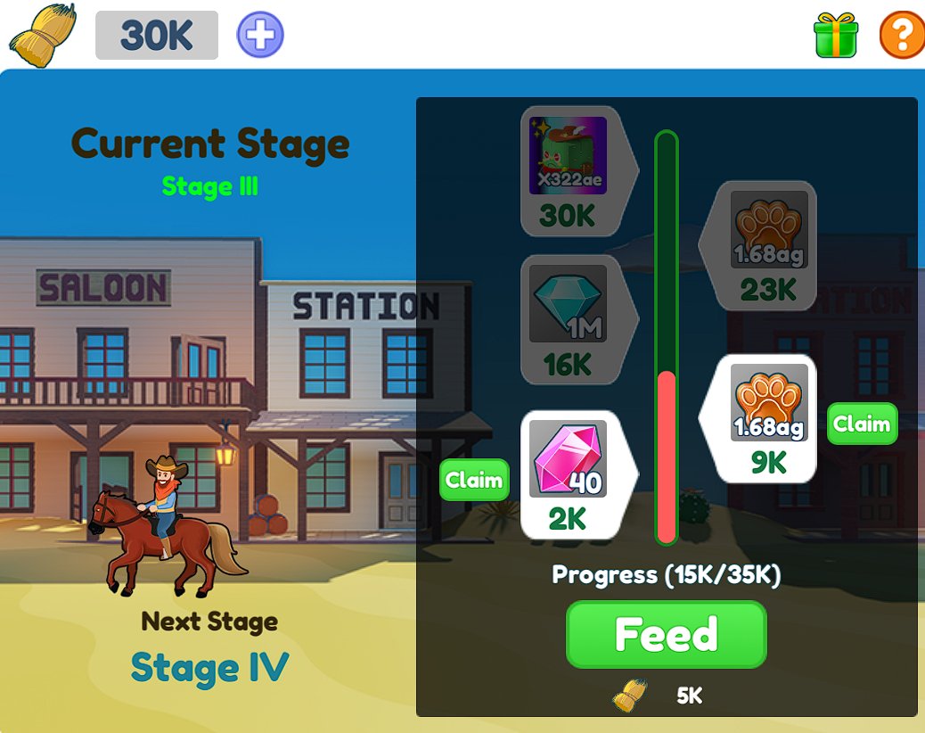 🎠Check out the new Cowboy Sets Out Event in Clicker Mining Simulator!🎠

🐎- Feed the horse to unlock up to 30 rewards! 
🤠 - Unlock a Godly Sheriff Hammer as the final reward!

🎲 Play Now: roblox.com/games/12701714…