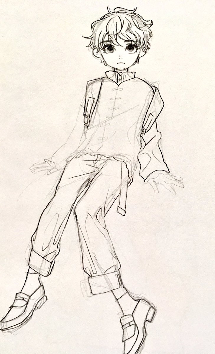 「#見た人は必ず性癖を1つ絶対暴露する服の皺に対する解釈を深めながら塗ったり描いた」|むく藷のイラスト
