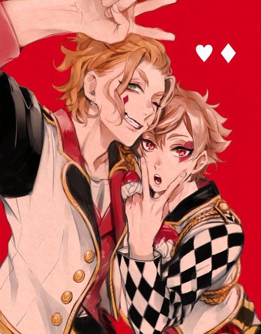 「2boys checkered clothes」 illustration images(Latest)