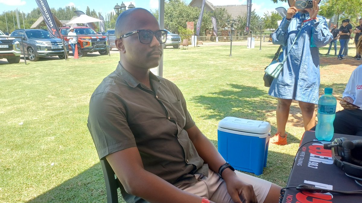 Powerfm987's tweet photo. [ON AIR] @LeboPhokela is joined by two winners of #TheMitsubishiExperience competition   to talk about their experience of driving the Mitsubishi vehicles from POWER House to Bothongo Rhino and Lion Park. 

#POWERJam https://t.co/y7YVVKVIU9