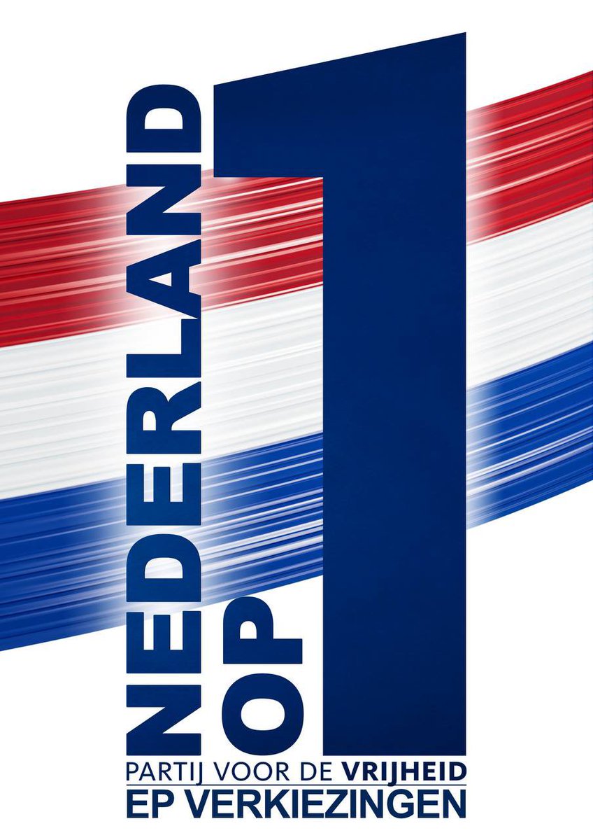 6 juni verkiezingen Europees parlement. 

Binnenkort komen we met ons programma en de kandidatenlijst.

Kies massaal voor Nederland! 

Stem PVV! 

Nederland op 1!

#EP #PVV #StemPVV #NLOP1