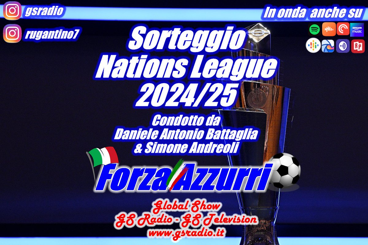 gsradio.it/gs-television1…

#gsradio #sport #rugantino7 #danielebattaglia #danieleantoniobattaglia #calcio #forzaazzurri #italia #forzaitalia #vivoazzurro  #podcastlovers  #uefa #podcasts #podcasting #euro2024 #lucianospalletti #francia #israele #belgio #uefa #nationsleague