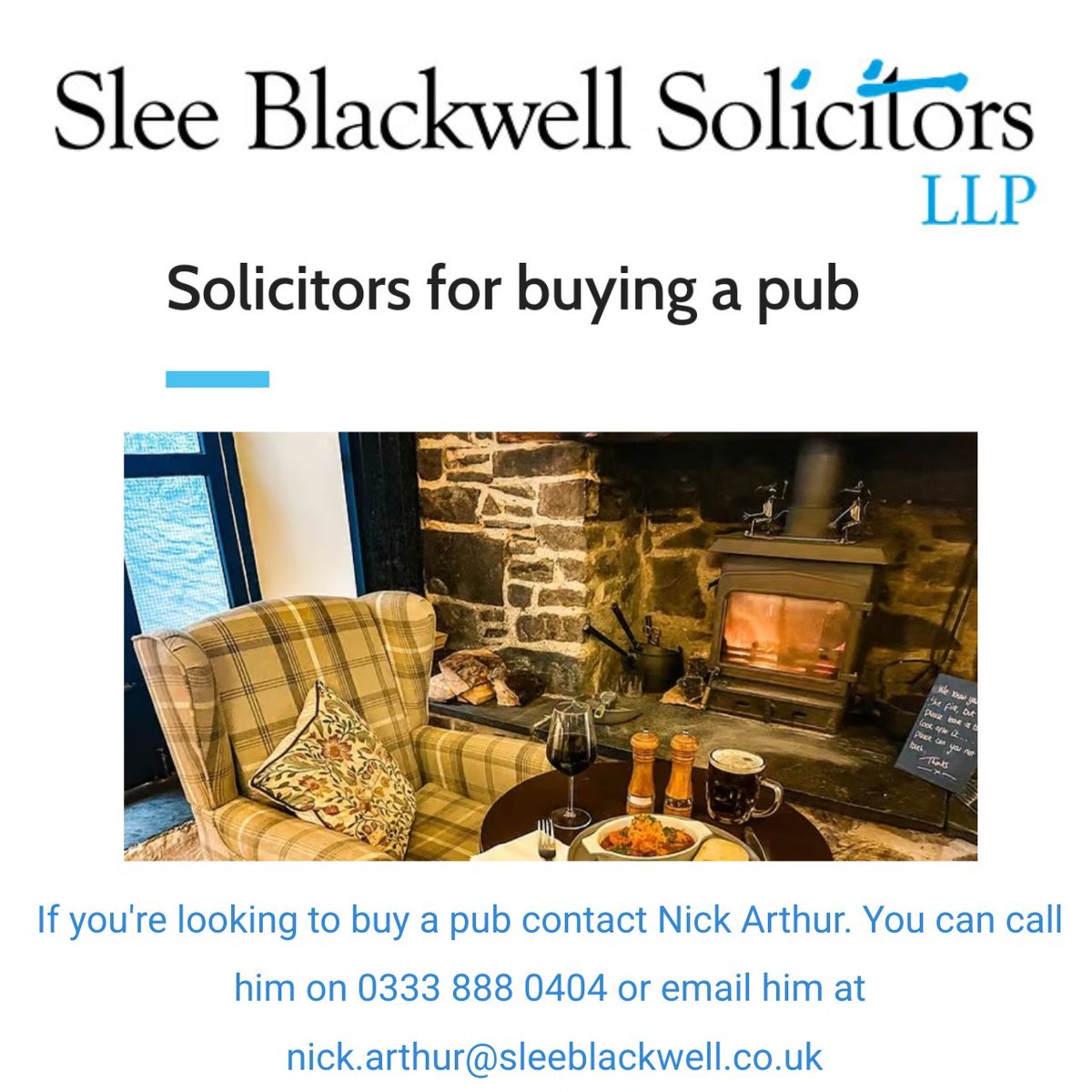 📣 Are you considering buying a pub? 🍻 Whether you're a seasoned investor or a 1st time buyer, navigating the legal intricacies can be daunting. Our expert team headed by Nick Arthur will guide you through every step. sleeblackwell.co.uk/legal-articles… #PubPurchase #LegalExperts