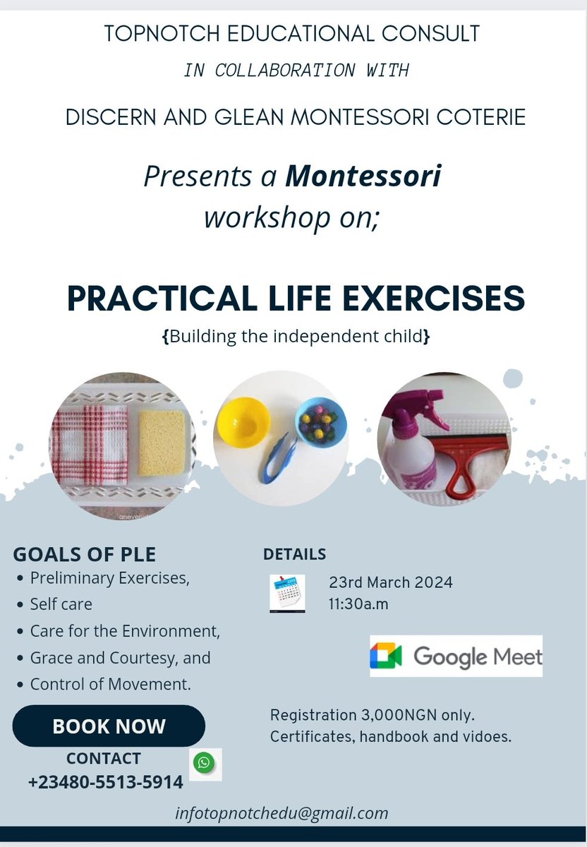daisydames's tweet photo. Discover the transformative power of Montessori Practical Life Experience training!

📅 **Upcoming Training Sessions:**
Join us for our upcoming Montessori Practical Life Experience training session on: 

23rd March, 2024. #kobe
#montessori
#education https://t.co/AZFS5mitur