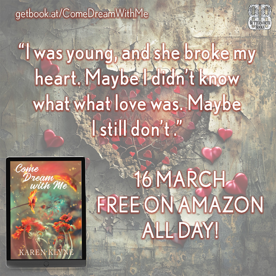 After a life-changing accident, @KarenKlyne is making her comeback! She's giving away her heartfelt romance 'Come Dream with Me' for free all day on Saturday, March 16th, to celebrate being healthy again! 📚💪 #SapphicAuthor #StrongWomen #BackToIt #Brave'