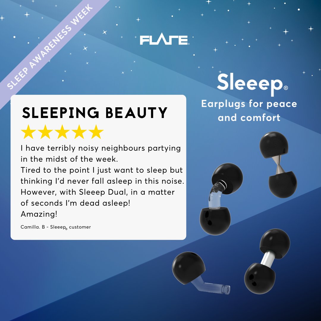 Struggling to catch those Zzz's 😴? Our earplugs are here to save your night! Check out our Sleeep® earplugs this Sleep Awareness Week to experience uninterrupted sleep and wake up feeling refreshed. 💤 #Sleep #Earplugs #SleepAwareness flareaudio.com/products/sleee…