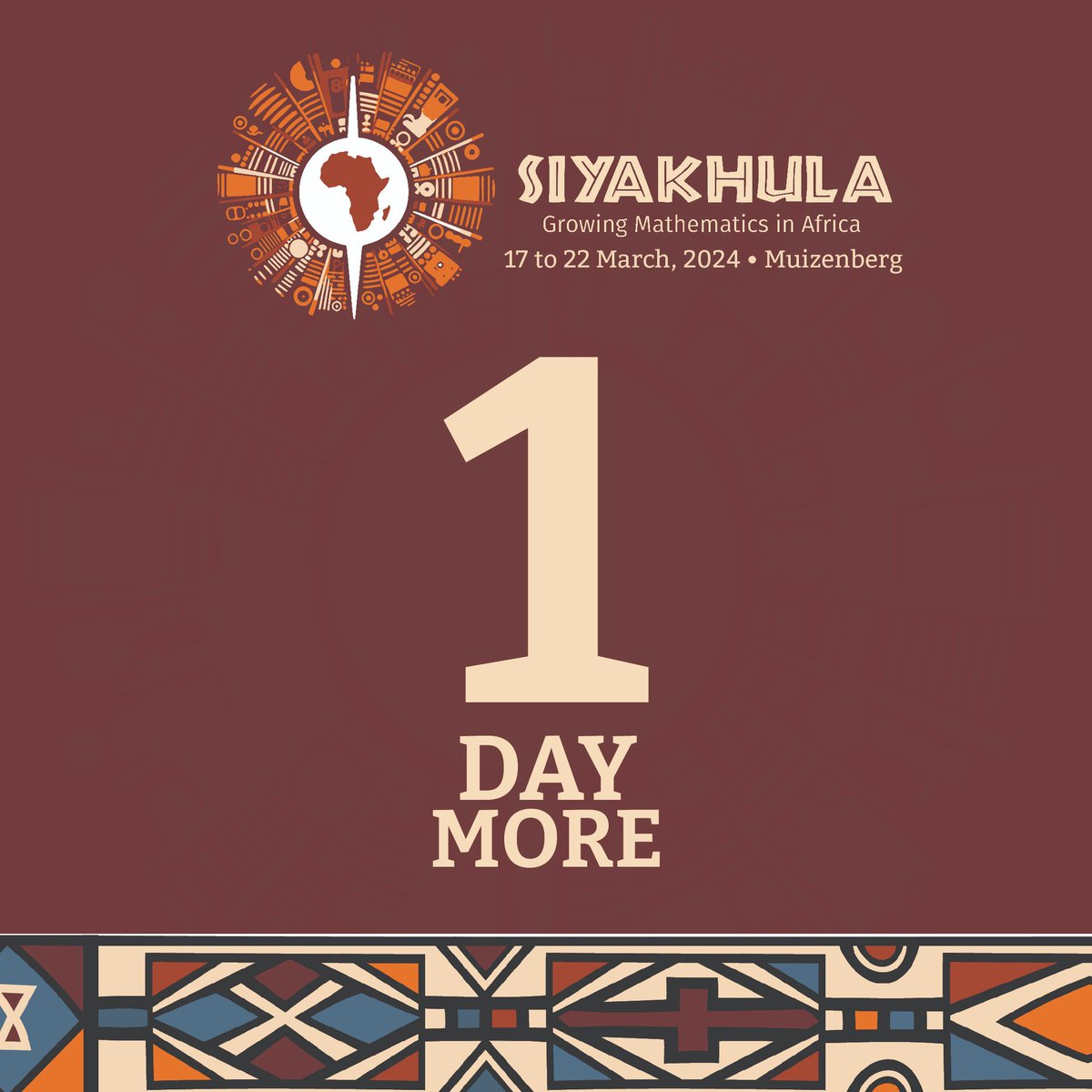 Tomorrow is the day! The week-long #SiyakhulaFestival celebrating Africa's #mathematical heritage begins in just one day! Be part of this extraordinary journey as we promote growth in #scientific endeavors and strengthen our roots. #AIMS20th #Countdown #JoinTheCelebration