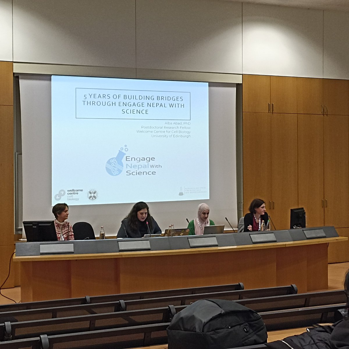 MCAA_WB's tweet photo. Western Balkans Chapter member @SmajlovicSamira reporting from the session on Science Communication 
#MCAAConf2024
@Mariecurie_alum https://t.co/MbIEssrH8F