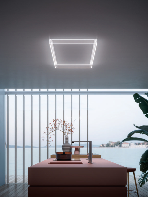 El sistema de extracción Alba es la solución de extracción para conseguir un estilo sobrio y elegante. Su marco de vidrio dibuja una línea definida, resaltada por una luz que a su vez ilumina la encimera. Acompañado de un potente corazón y un panel pintable para su integración.