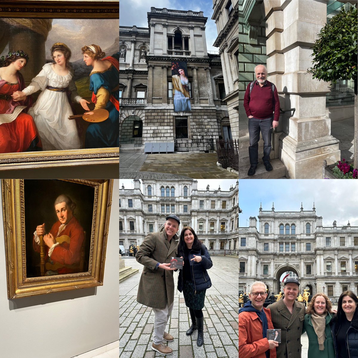 Amazing supervision for my @OOCDTP & @OUMusic doctoral work with wonderful Professor Reinhard Strohm from Oxford. We saw the portrait exhibition of Angelica Kauffman, 1 of only 2 women artists who founded the Royal Academy of Arts in 1768 at Burlington House where Handel lived.