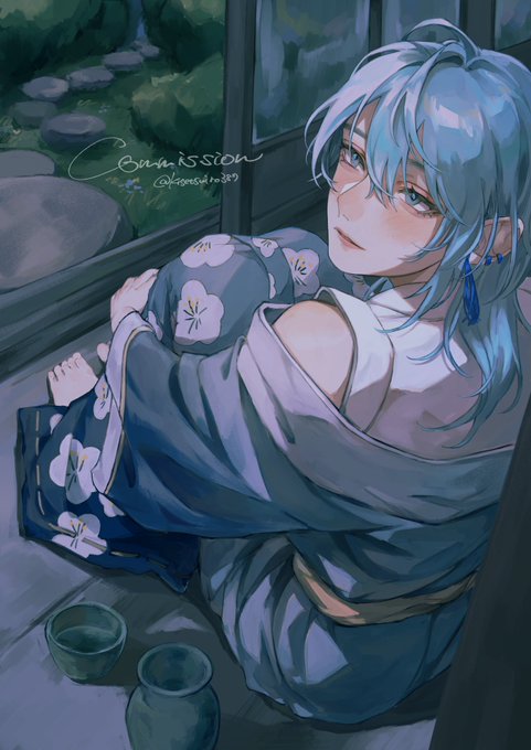 「blue hair from behind」 illustration images(Latest)｜3pages