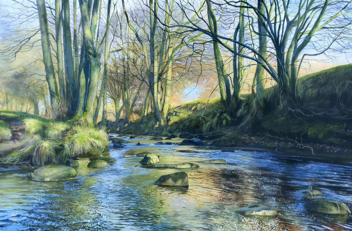 A lot of ripples. Acrylic on board. #painting #acrylicpainting #originalart #landscapepainting #NorthYorkMoors