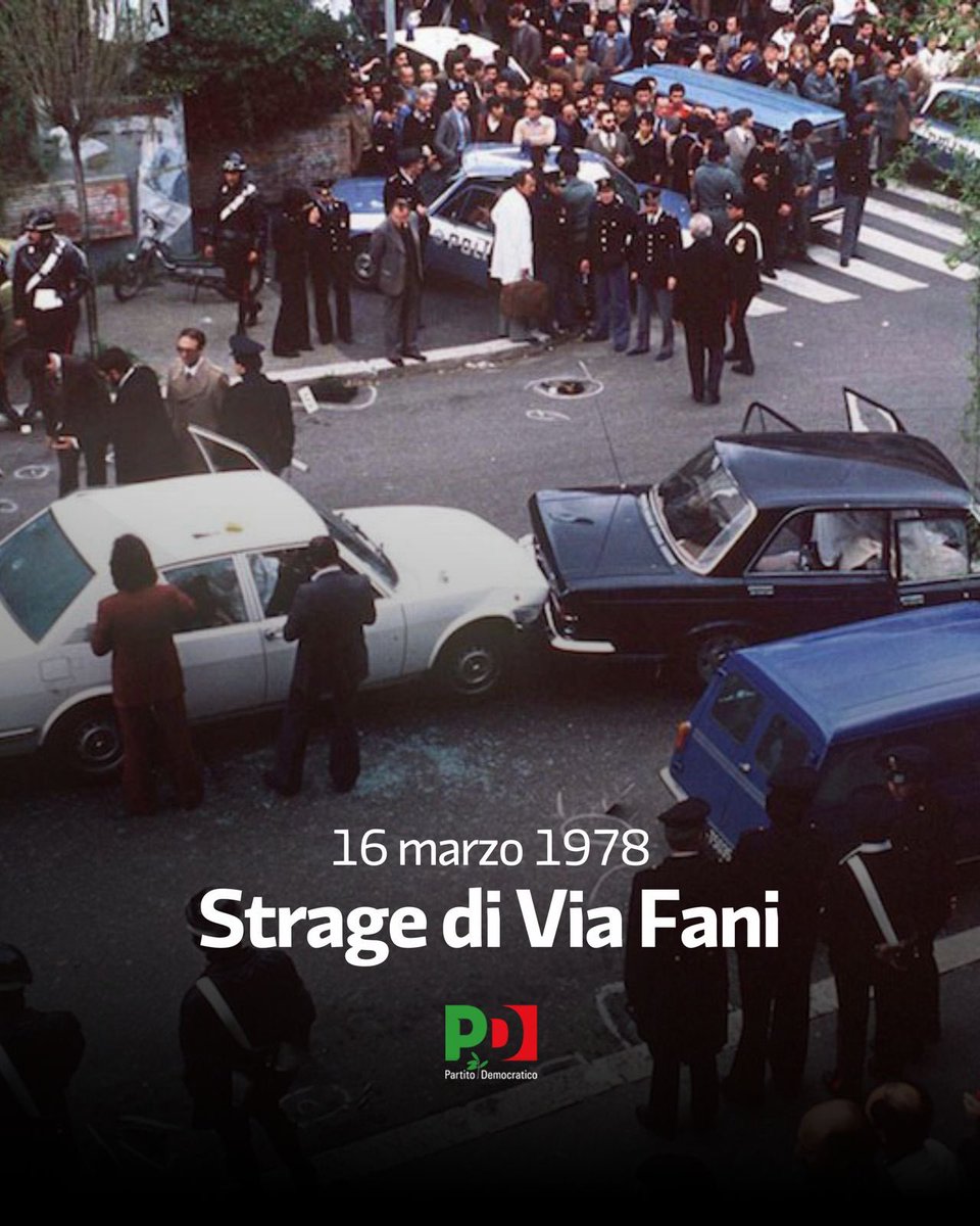 46 anni fa la strage di Via Fani. Le BR rapirono Aldo Moro e uccisero gli uomini della scorta Leonardi, Ricci, Iozzino, Rivera e Zizzi.

Alle donne e agli uomini che hanno dato la vita per difendere la Repubblica il pensiero commosso e la gratitudine della comunità democratica.
