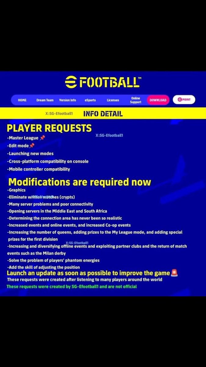Suggestions_PES's tweet photo. @play_eFootball https://t.co/5d7gF2HJ6a