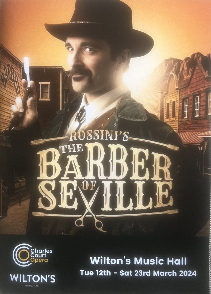 #19: Barber of Seville from Charles Court. Absolutely brilliant. Libretto VERY free but very witty. Discovery is Jonathan Eyers (NOS) (Figaro) but all really good. And hats off to pianist (and translator) David Eaton.