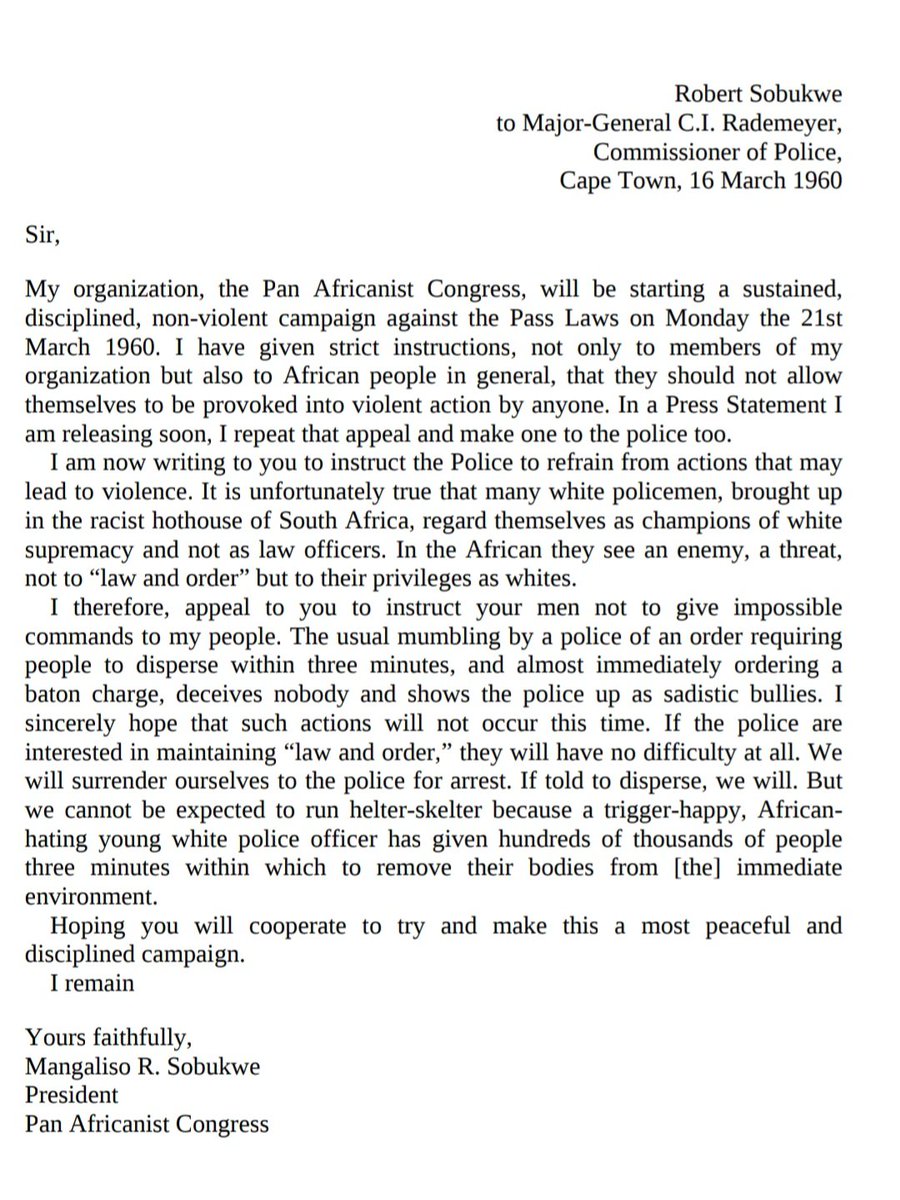 On this day, 64 years ago, Robert Sobukwe bravely conveyed the Pan Africanist Congress of Azania's resolve against the inhumane pass laws, heralding our anti-pass campaign. His words to the police were a plea for restraint, justice and dignity. Regrettably, their response sided…