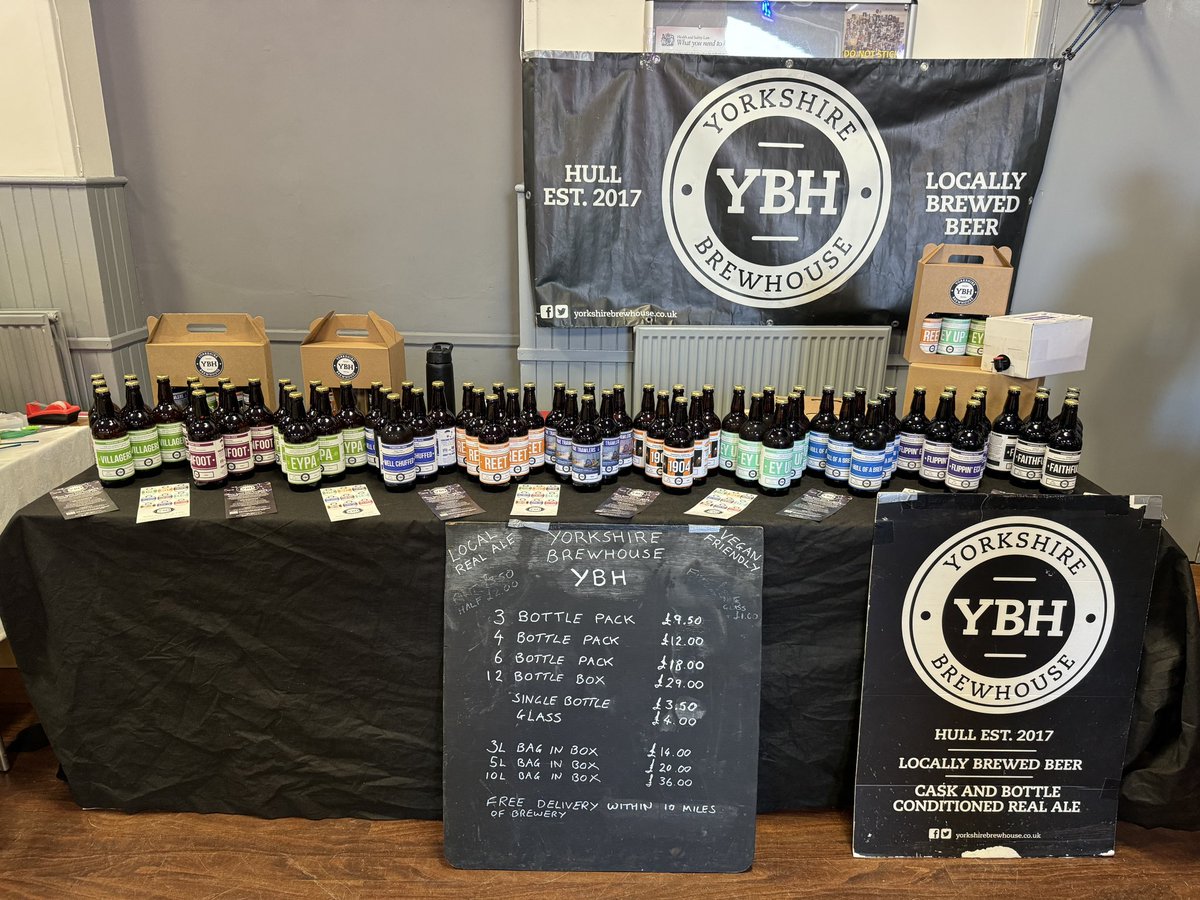 We’re at the North Ferriby Village Hall Spring Market from 10am to 2pm with our full range of bottle conditioned real ale 🍻