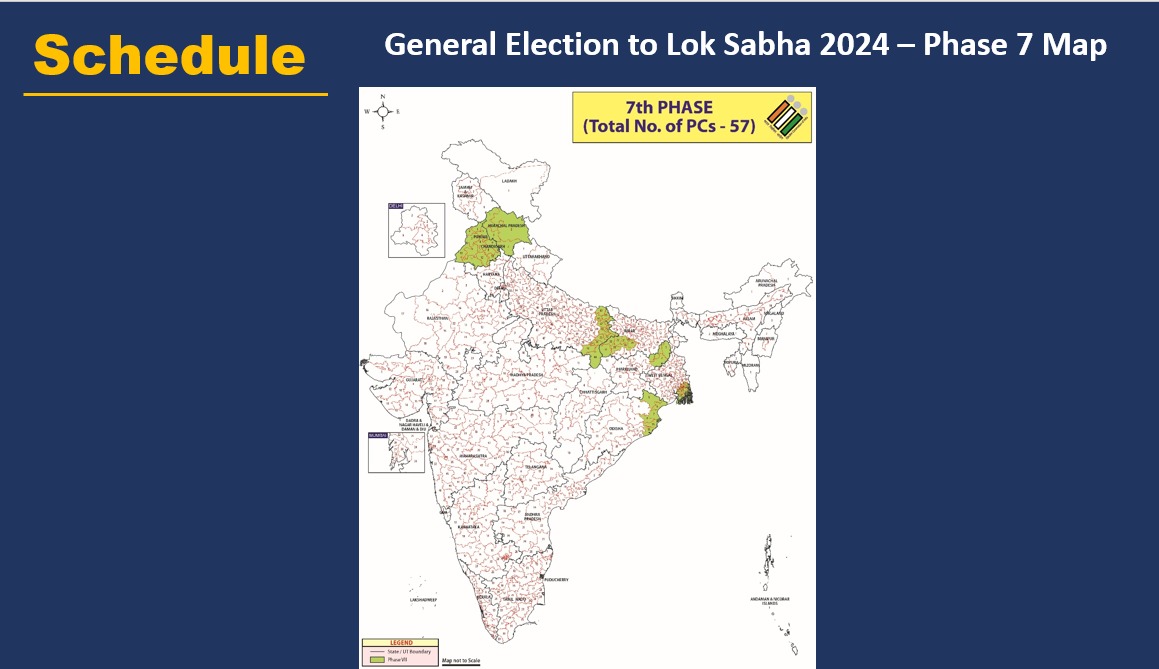 Schedule for General Elections to Lok Sabha 2024 Phase 7 #GeneralElections2024 #MCC