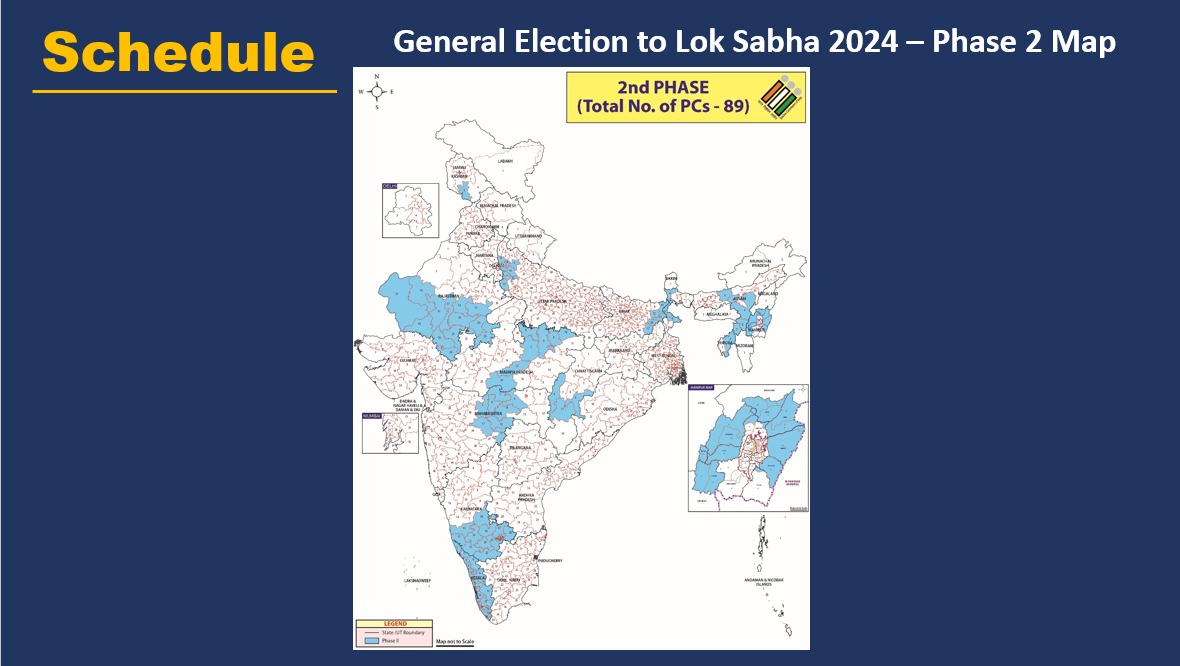 Schedule for General Elections to Lok Sabha 2024 Phase 2 #GeneralElections2024 #MCC