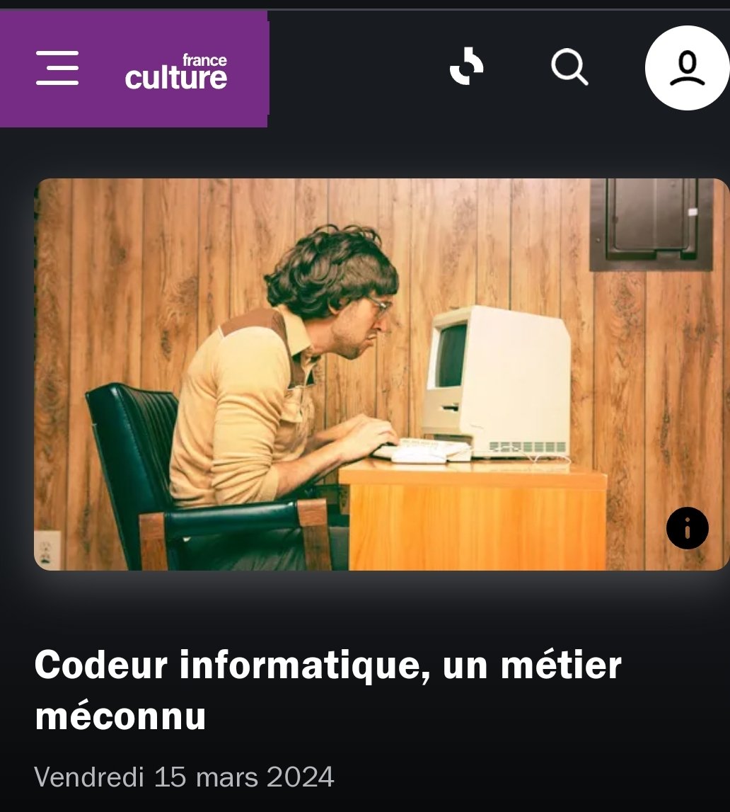 Jean1917's tweet photo. Sympa @franceculture de s'intéresser à notre profession. Par contre le choix d'illustration (même si je comprends qu'il s'agit d'invoquer le cliché) c'est bof... https://t.co/3vFr7NUWuW