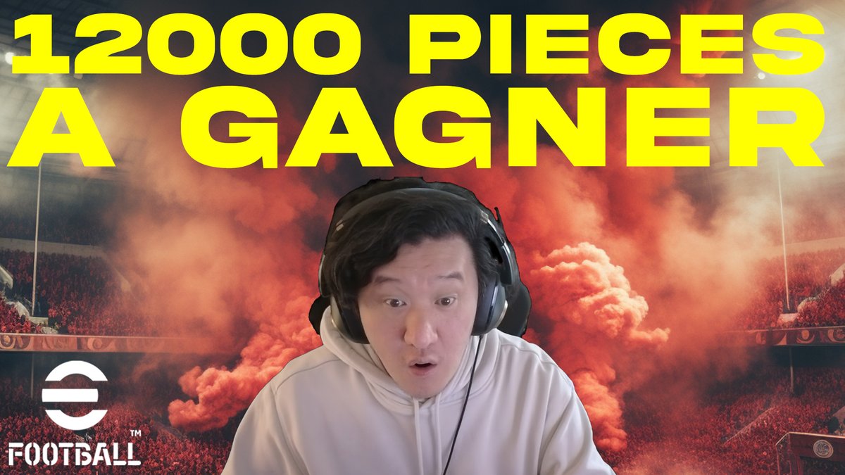 Giveaway eFootball 💪

Je vous offre 12000 pieces eFootball (sur Playstation) grace à <a href="/KONAMIFR/">KONAMI France</a> 

Follow + RT pour participer, bonne chance à tous !

Tas : 24 Mars 2024

ma chaine efootball : youtube.com/channel/UCKWFK…