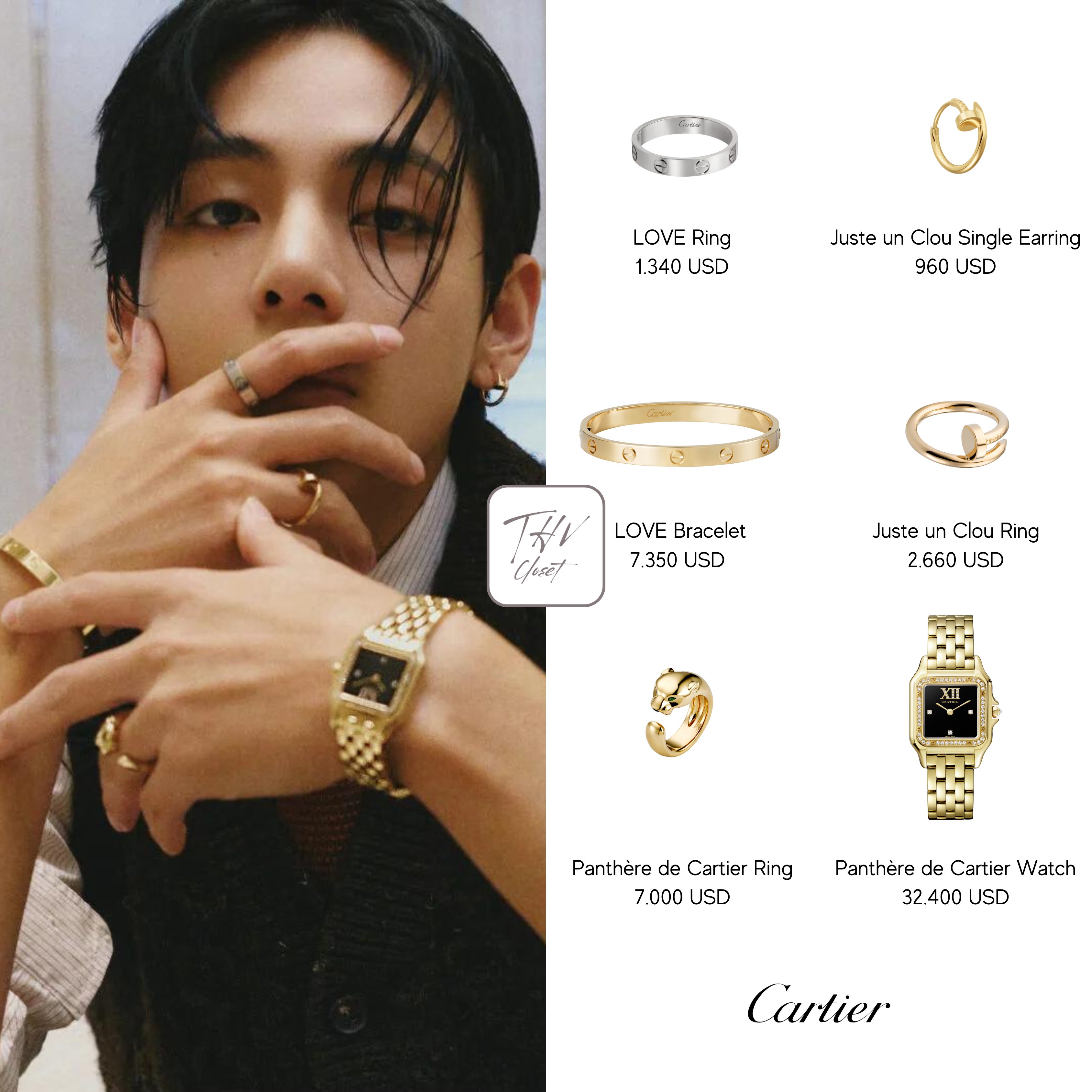 Bts cartier bracelet sale