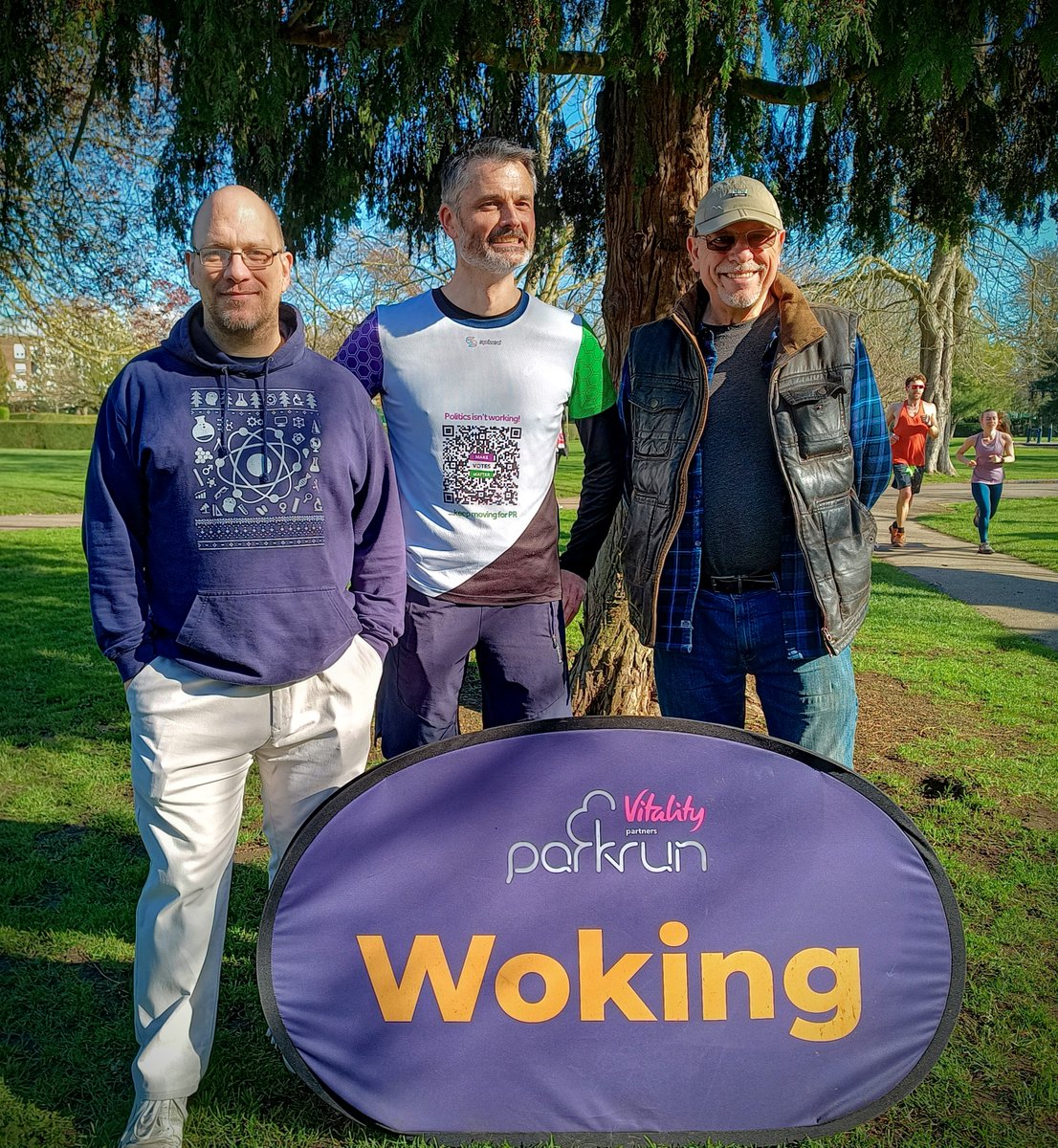 Great to see Richard and Paul at @wokingparkrun this morning in the beautiful sunshine!!
👍🙏👍🙏👍🙏👍🙏👍🙏👍🙏

Every Saturday morning - 9am - #KeepMovingForPR

#WipeOutFPTP
#PRDelivers

...running to @MakeVotesMatter EVERYWHERE!
🏃‍♂️🏃‍♂️🏃‍♂️🏃‍♂️🏃‍♂️🏃‍♂️🏃‍♂️🏃‍♂️🏃‍♂️🏃‍♂️🏃‍♂️🏃‍♂️🏃‍♂️