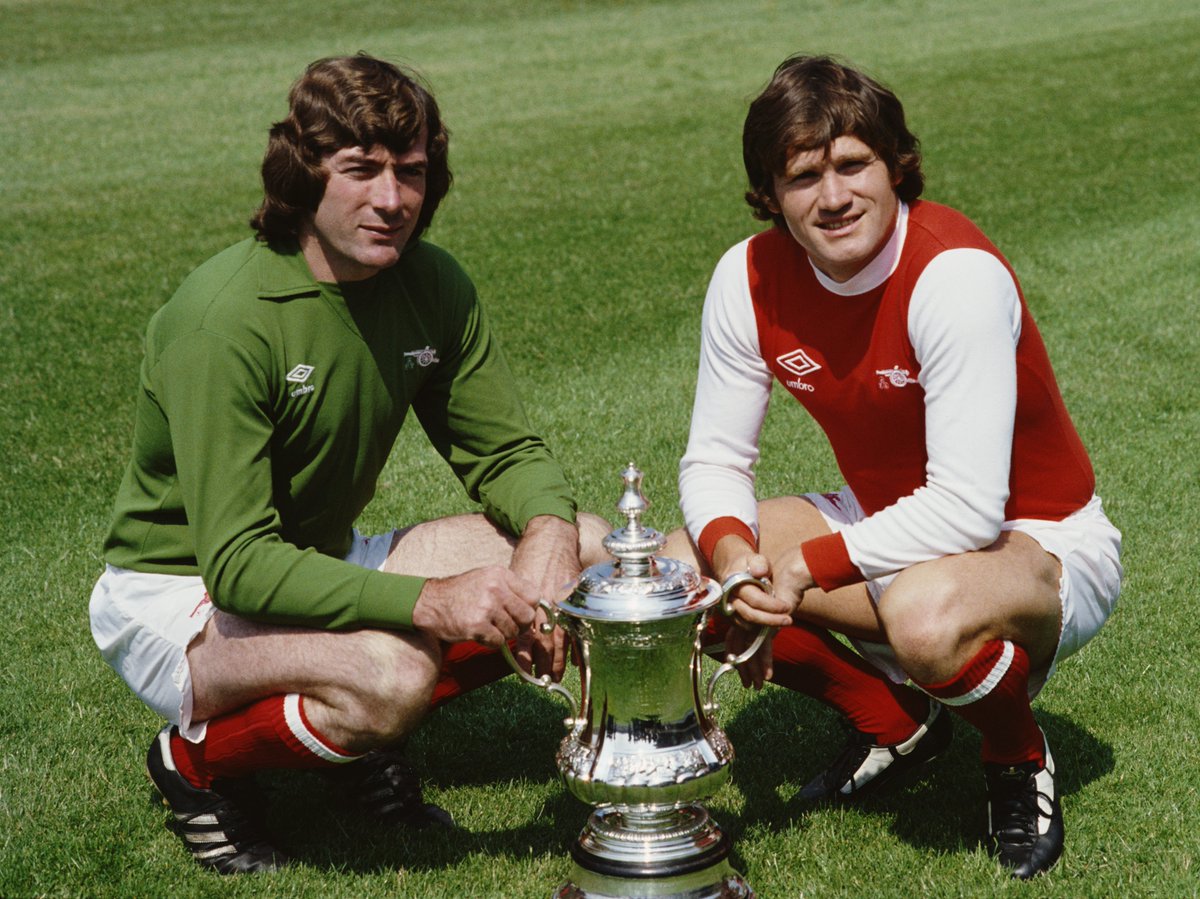 Arsenal's tweet photo. Happy 75th birthday, Pat Rice MBE 🥳 https://t.co/HOJZOOXJ46