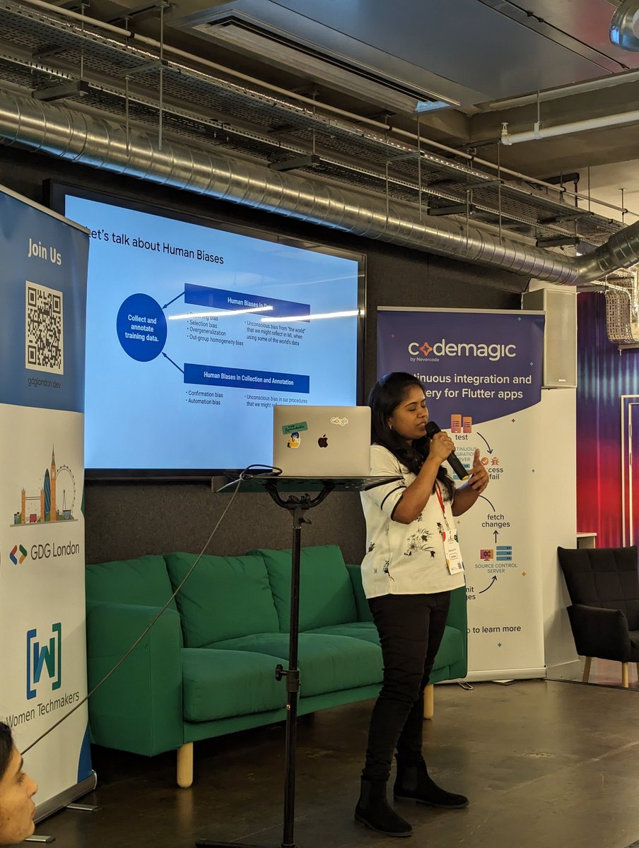 Really interesting keynote from Shijimol A K at @gdg_london on the importance of diversity and bias recognition in AI!