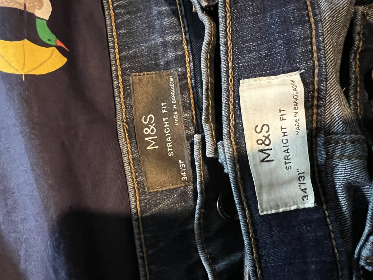 SebastianHymas's tweet photo. @marksandspencer exactly the same pair of jeans and yet the new pair are over an inch longer? Why have you changed them? https://t.co/skgg3GFjBZ