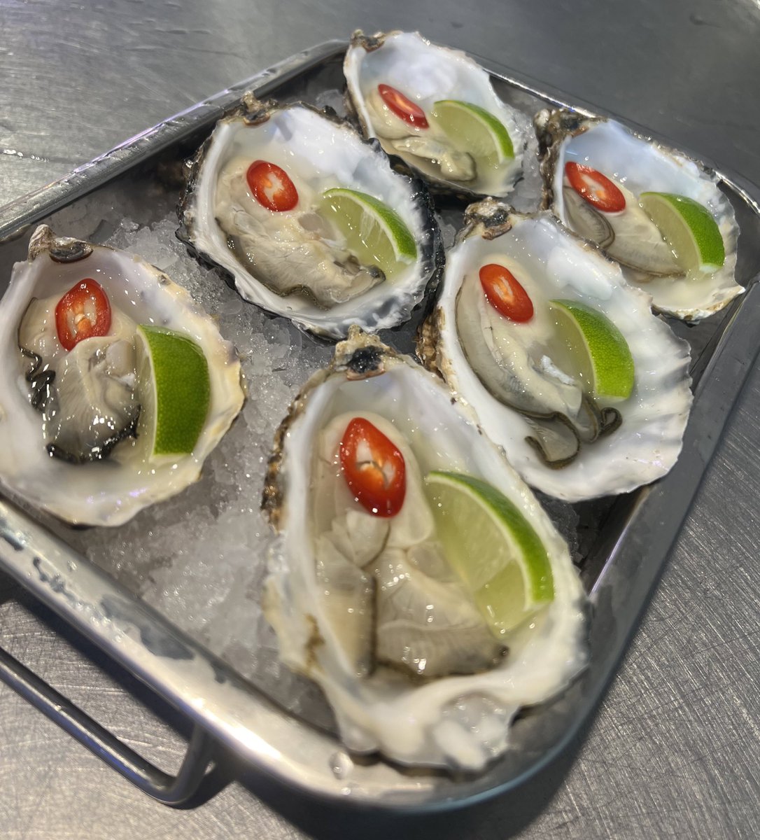 <a href="/CarlingfordOyst/">Carlingford Oysters</a> are very pretty today , they seem to be a hangover cure - there has been a few dishevoled blurry eyed folk tucking into them this morning