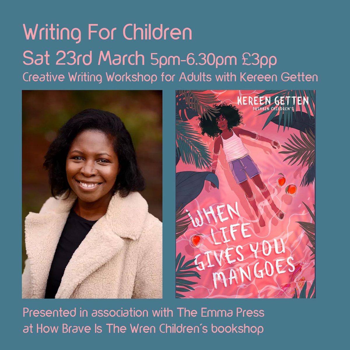 Event alert!! Sat 23rd March 5pm with Kereen Getten, any adults interested in writing for children, join us next weekend, click here for info and booking: bit.ly/3TDnVav